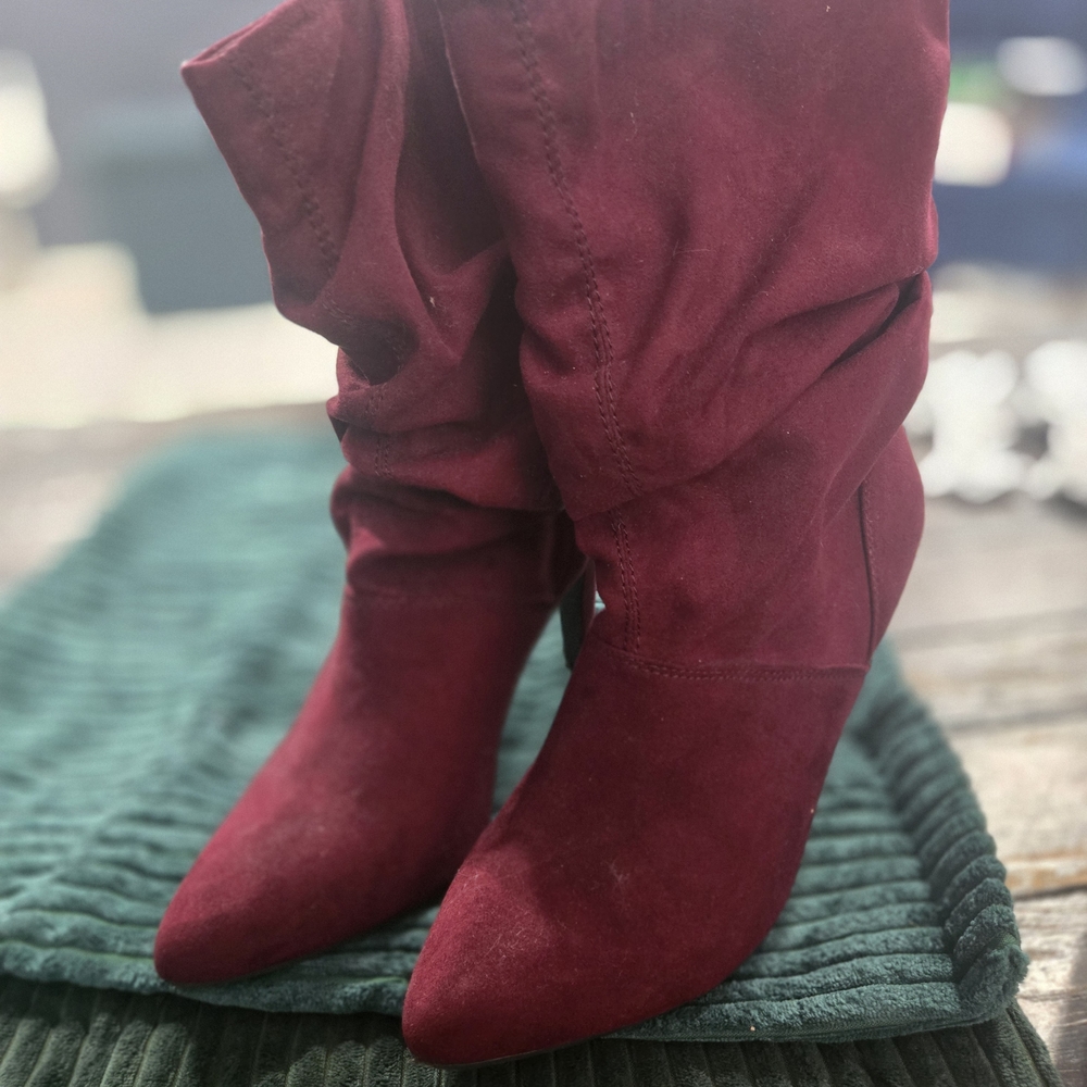 Nine West Burgundy Heeled Boots